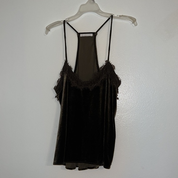 Tank top- Karlie brown tank w lace detail - size small - Picture 1 of 4